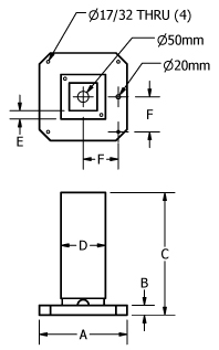 TSC Type Square Column Pallet Fixture Drawing