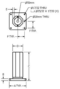 TSO Type Octagonal Column Pallet Fixture Drawing