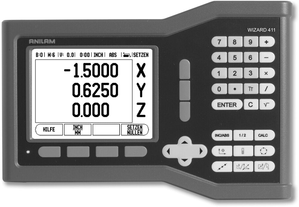 Anilam Wizard 411 digital readout front view