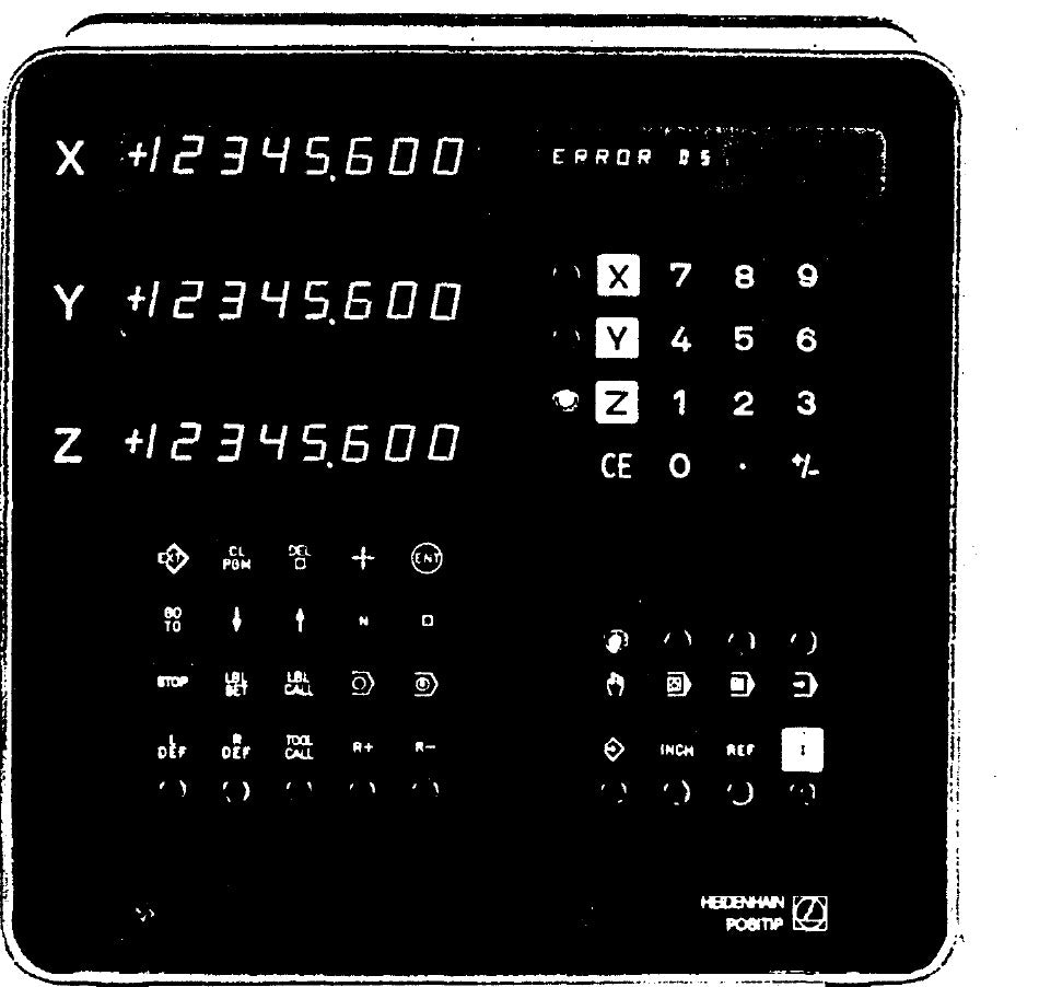 HEIDENHAIN VRZ 965 POSITIP readout front view